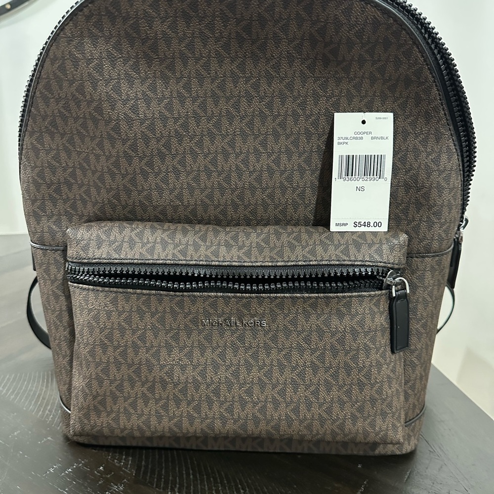 Michael Kors Cooper Logo Backpack Brown